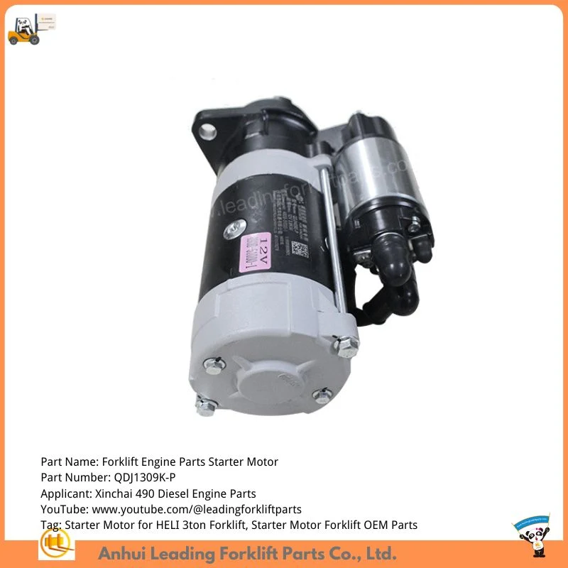 Heli Cpcd30 Lift Truck Parts Starter Motor for Xinchai 490 Engine Qdj1309K-P