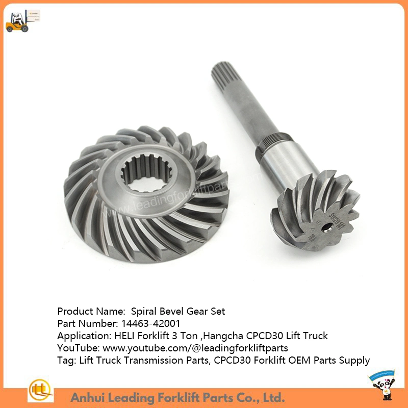 Heli Lift Truck Transmission Parts Forklift Spiral Bevel Gear 14463-42001