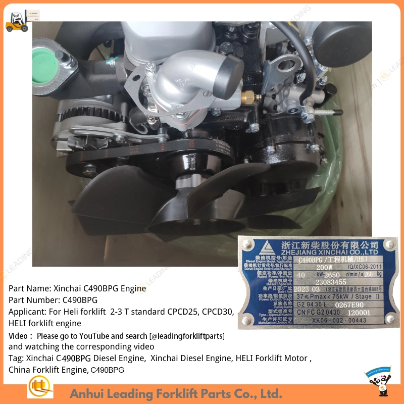 Xinchai C490BPG Engine for Heli Forklift CPCD25 CPCD30