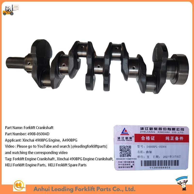 490b-05004D Crankshaft for Xinchai 490 Engine Heli Forklift Engine Parts Supplier