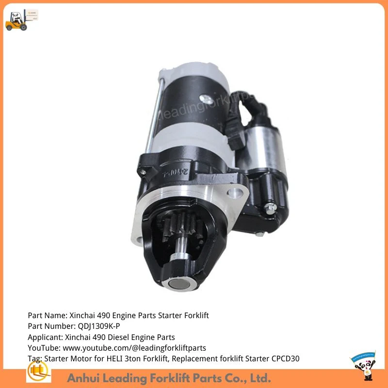 Heli Cpcd30 Lift Truck Parts Starter Motor for Xinchai 490 Engine Qdj1309K-P