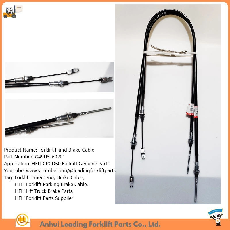 Heli Cpcd50 Forklift Emergency Brake Cable Reach Truck Components Supplier G49u5-60201