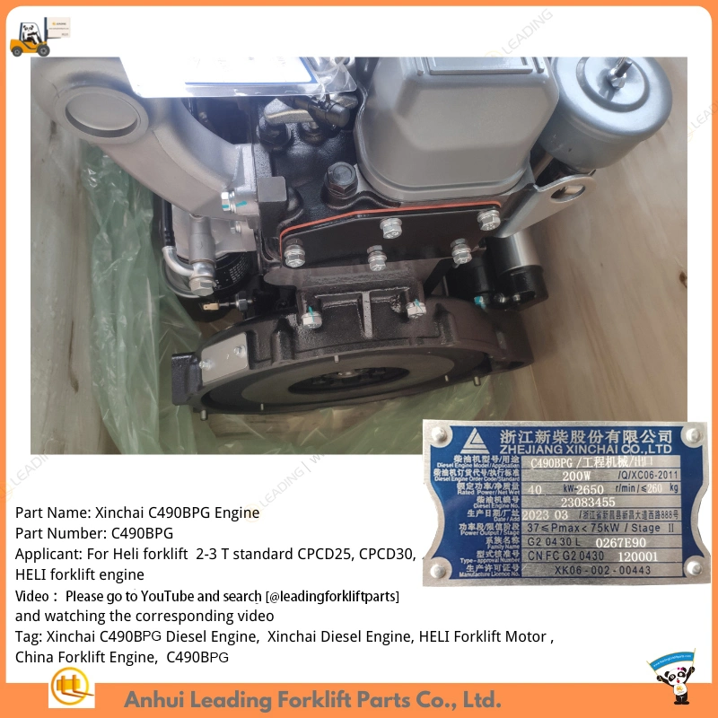 Xinchai C490BPG Engine for Heli Forklift CPCD25 CPCD30