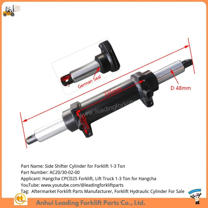 Hangcha Cpcd25 Forklift Side Shifter Cylinder for Sale Aftermarket Forklift Parts Manufacturer