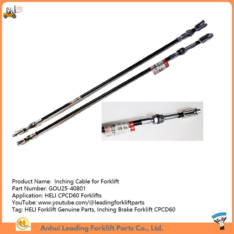 New Forklift Parts Sales Inching Cable for Heli Forklift Brake Parts Cpcd60