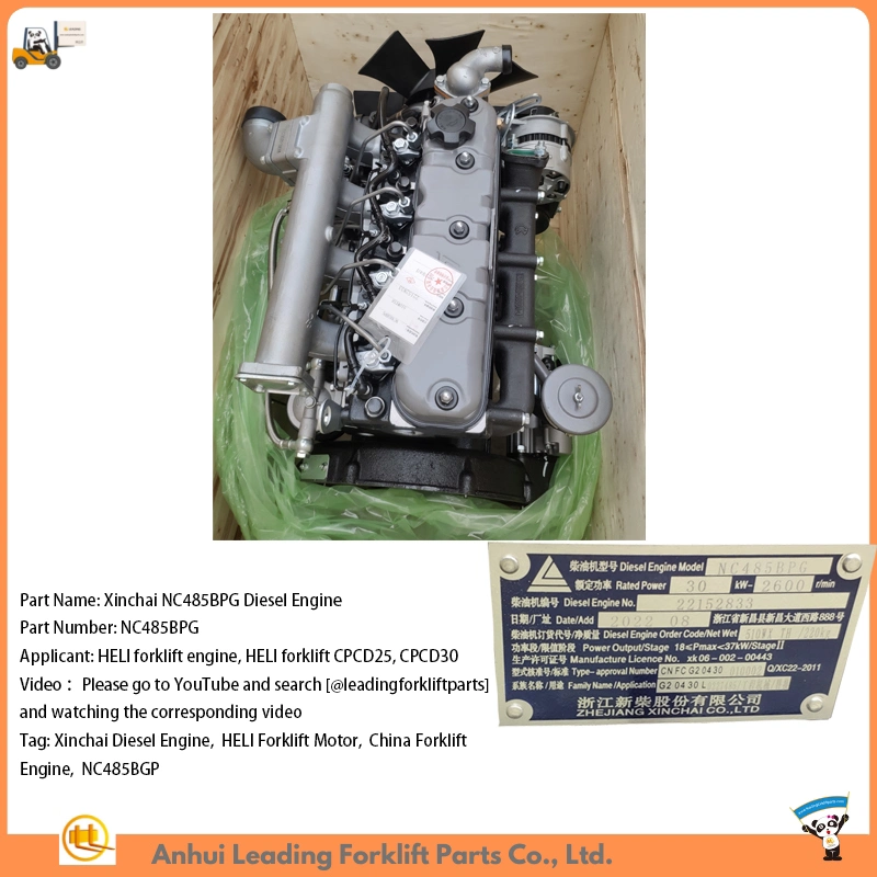 Xinchai Nc485bgp Diesel Engine for Heli Forklift Cpcd25 Cpcd30